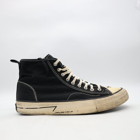 Visvim Skagway Hi Ok High Top Sneakers Men's Size 9 Black Canvas Shoes - Picture 1 of 13